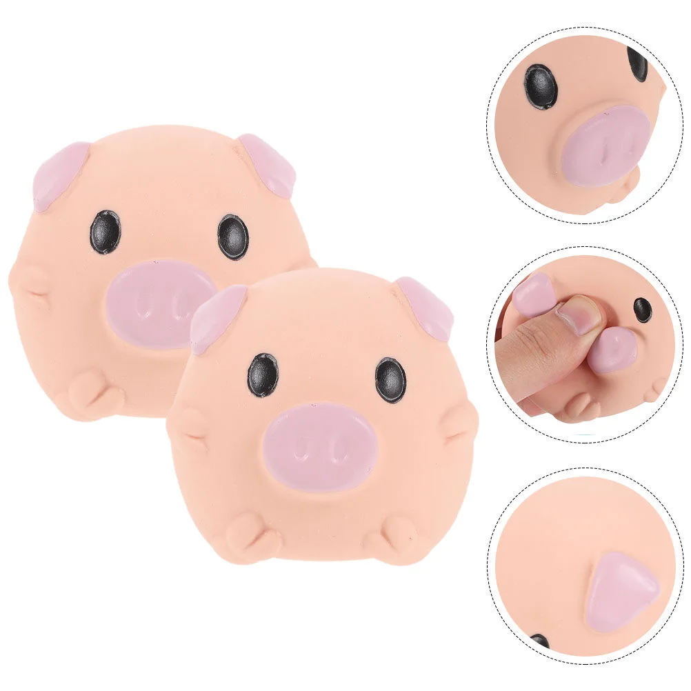 

2 Pcs Medium Small Dog Chew Toys Toys Small Dogs Squeaky Puppies The Emulsion Cartoon Puppy