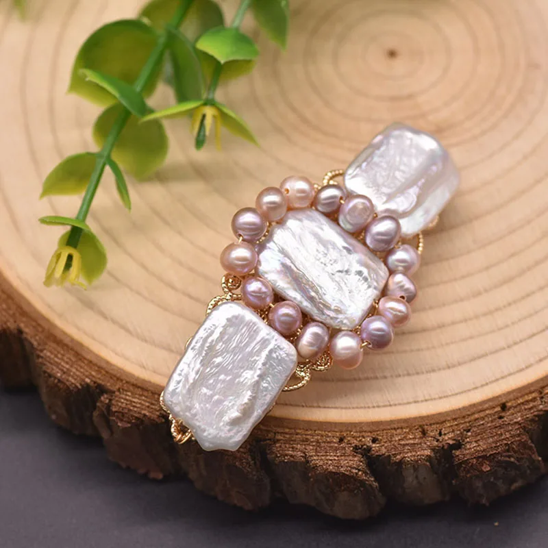 Пресноводный жемчуг барочный ювелирные изделия заколка для волос невесты