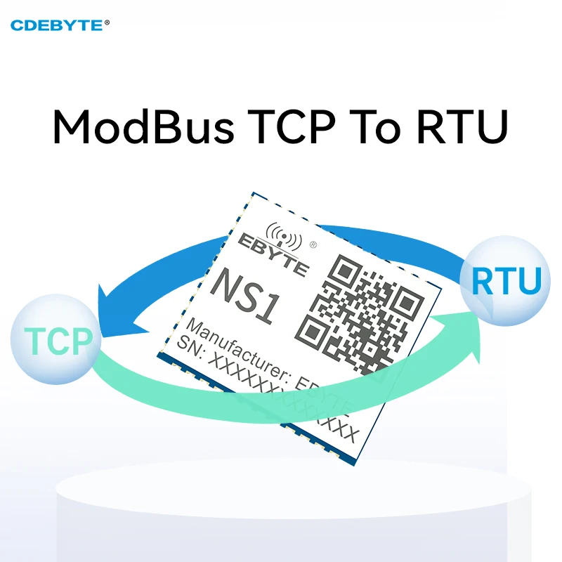 Шлюз CDEBYTE NS1 ModBus стандартный последовательный для модуля Ethernet SMD Прозрачная