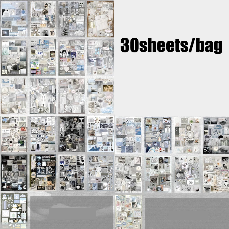 

30 шт. Винтажных стикеров Mr.Paper для коллажей