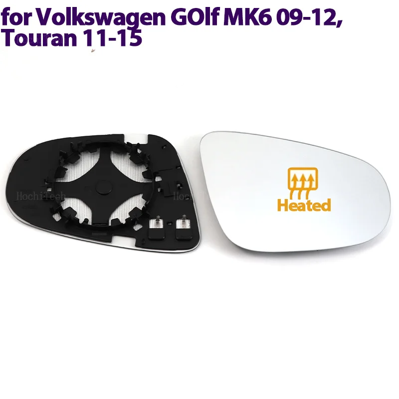 

Left Right Wing Mirror Glass Heated Driver Passenger Side For VW Volkswagen Golf 6 MK6 5K 2009-2012 Touran 2011-2015
