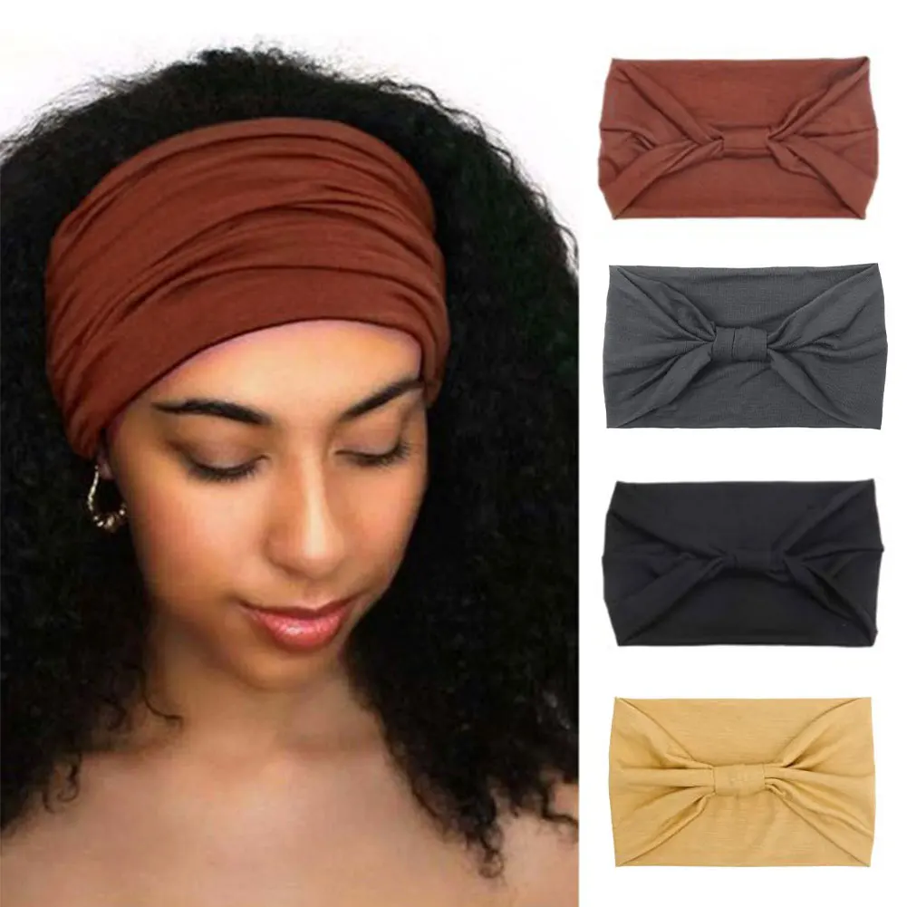 

4pcs/set Elastic Non Slip Sports Hair Wrap Running Yoga Headband Fitness Cycling Workout Sweat Absorbing For Women Wide Fashion