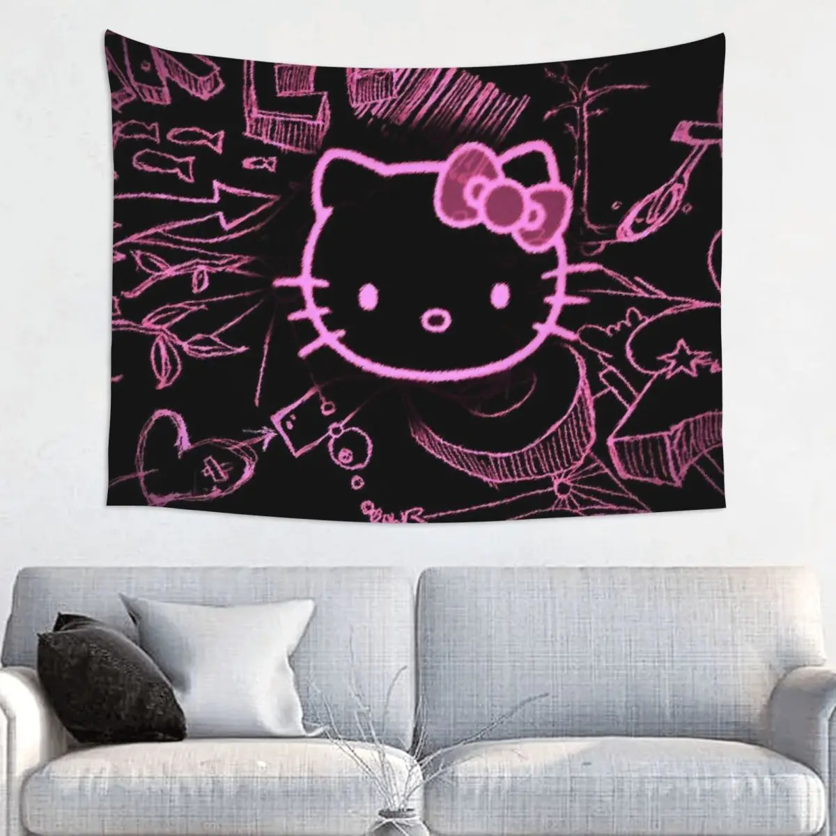 Kawaii Φ настенная подвеска хиппи полиэстер гобелены богемная стена одеяло