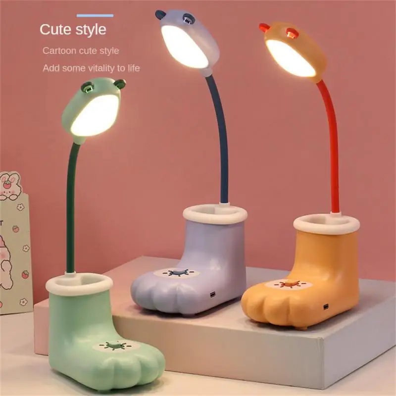 

Usb Charging Table Lamp Convenient Fall-proof Led Desk Lamp Extra Long Standby Abs+pp Material Portable Pen Holder Night Light