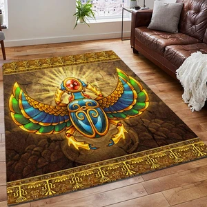 Egyptian Gods Royal Lover New fashion Area Rug Gift 3D Printed Room Mat Floor Anti-slip Large Carpet Home Decoration Style-5
