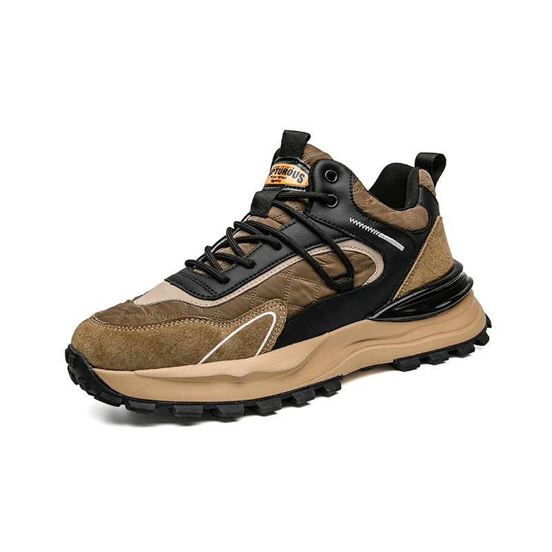 

Мужская обувь, осень и зима, Высококачественная Нескользящая износостойкая дышащая модная повседневная спортивная обувь из искусственной ...