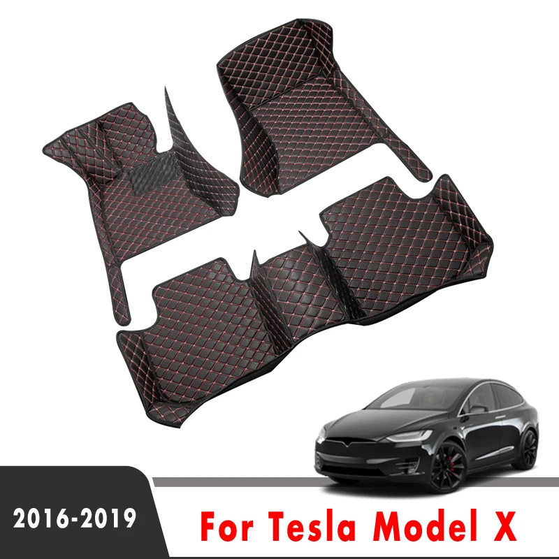 

Ковры для Tesla Model X 2019 2018 2017 2016, автомобильные коврики, интерьерные аксессуары для стайлинга на заказ, коврики для пятки с педалью