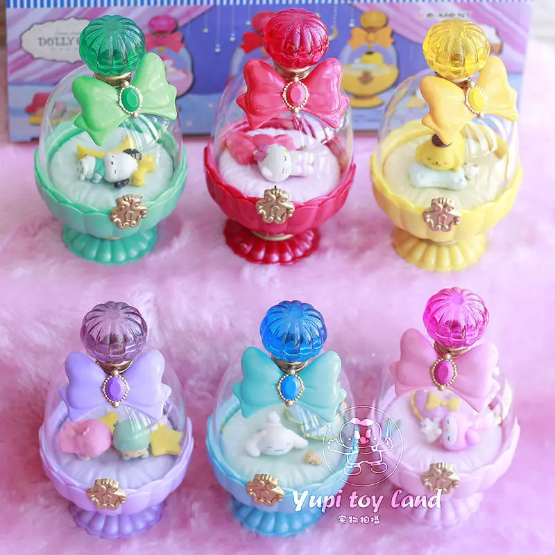 

10Cm Anime Sanrio Mymelody Cinnamoroll Dream Sleep Series Blind Box Kawaii Pom Pom Purin Pochacco Toy Decorations Handmade Gifts