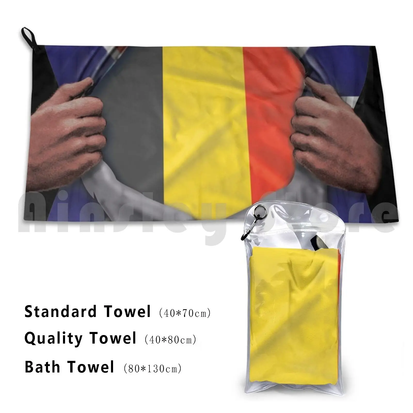 

Belgium Flag Great Britain Flag Ripped-Gift For Belgian From Belgium Bath Towel Beach Cushion Belgian Pride