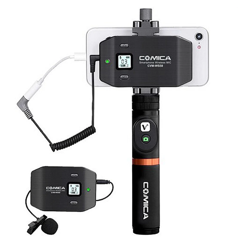 

Comica CVM-WS50(A) 6 Channels Wireless Lavalier Lapel Microphone System for IPhone DSLR Camera