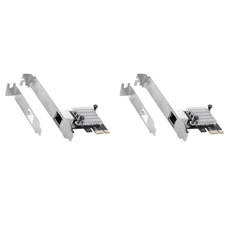 

2X Pciex1 2.5G Gigabit Network Card Adapter With 1 Port 2500Mbps Pcie 2.5Gb Ethernet Card RJ45 LAN Controller Card