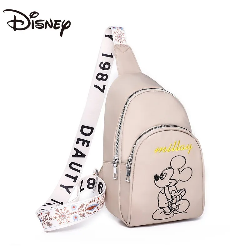 

Disney Cartoon Mickey Mouse stylish cute breast bag Girl Lady boy shoulder bag Student travel Fanny pack messenger bag