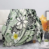 polynesian style design premium throw blanket plush soft warm thin quilt bed sofa women kid gift lining blankets