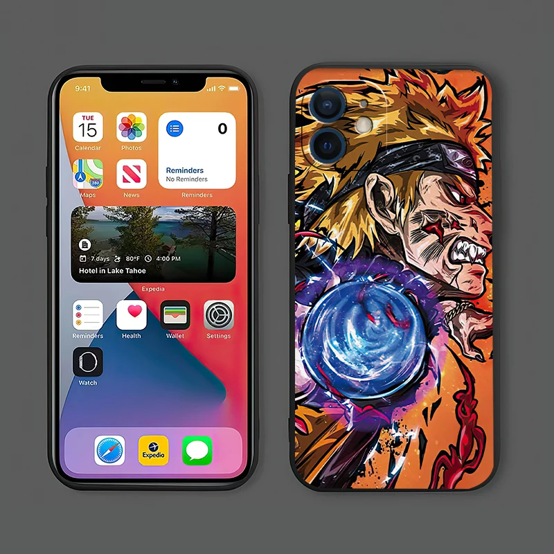 naruto japan anime funda phone case for iphone 11 13 12 pro max 12 13 mini x xr xs max se 2020 7 8 6s plus celular black free global shipping