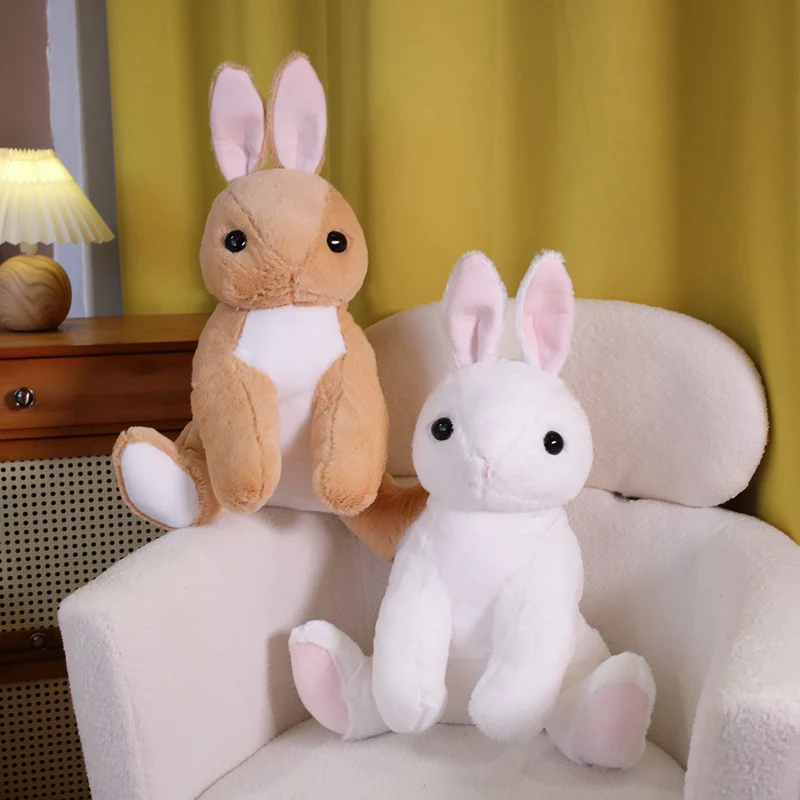 

Симпатичный Снежный кролик 44/54 см, плюшевые игрушки, милый кролик с длинными ушами, плюшевая подушка, мягкие набивные куклы, детские игрушки на день рождения, подарок
