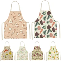 plant style apron cleaning pinafore aprons for woman with vegetable and fruit printing sleeveless aprons home custom aprons bib