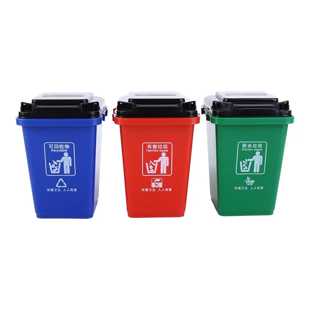 Desktop Organizer Home Storage Can Mini Garbage Sorting Decor Toys Pen Waste Bin Trash Model