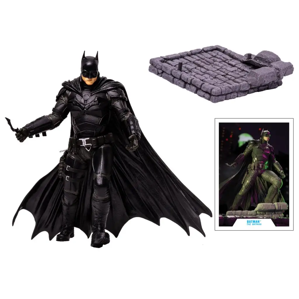 

McFarlane New Movie Batman Multiverse The Riddler & Posed Statue Batman 12" Deluxe Statue Figure Toys