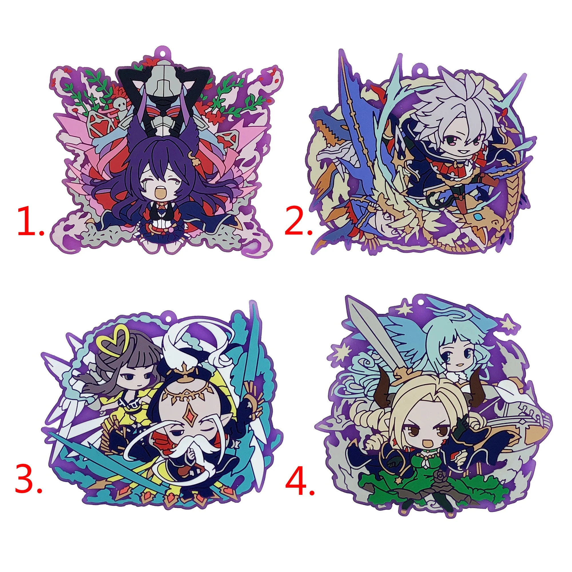 

Granblue Fantasy GBF Anime Rubber Keychain Key Ring Race Straps Cosplay