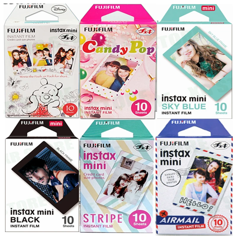 

Fujifilm Instax Mini Film 11 8 9 Film 10 Sheet Mini Instant Photo Paper for Camera Instax Mini7s 50s 90 Blue Black Airmail
