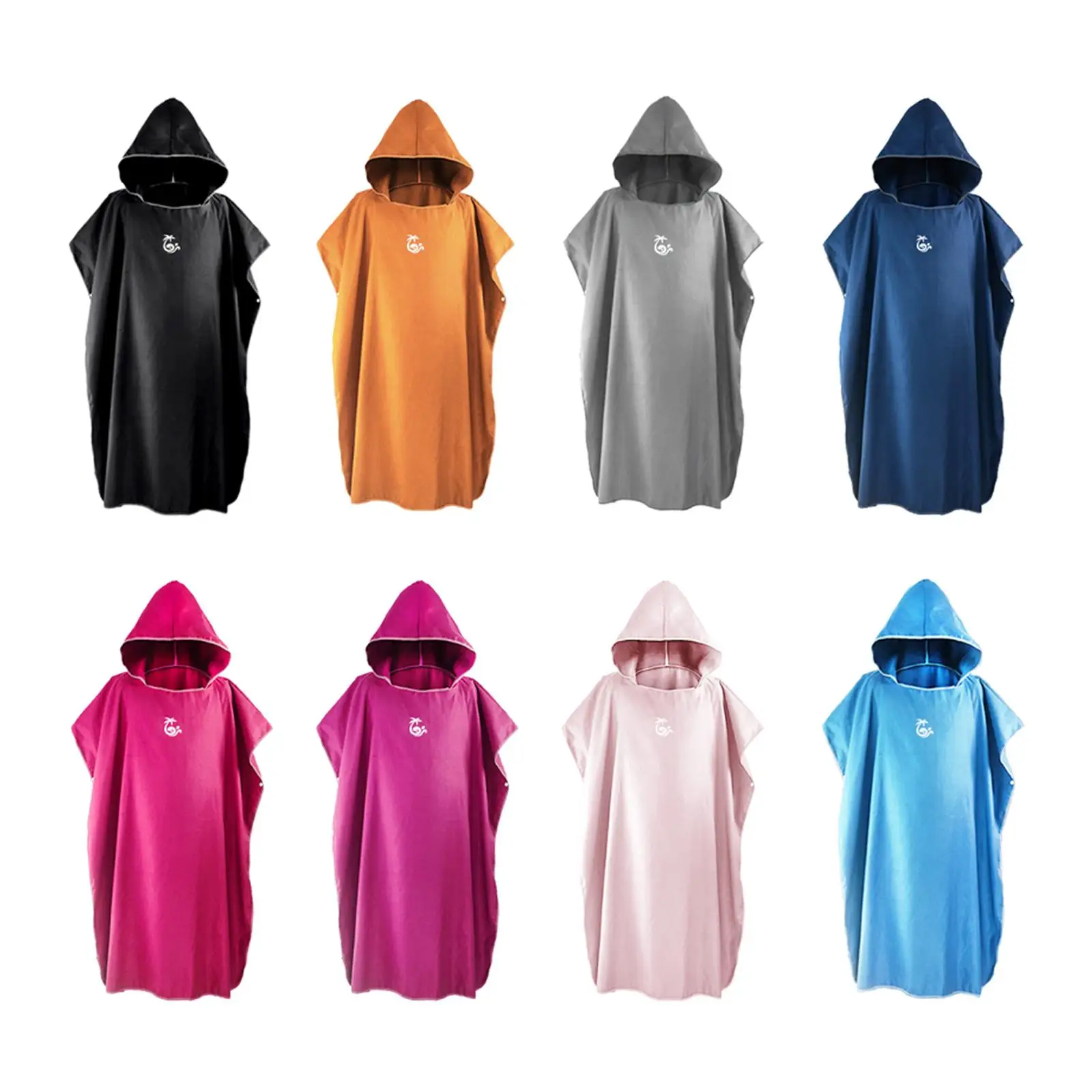 

Polyester Surf Poncho Changing Front Pocket with Hood Cloak Changing Towel for Swim, Beach, Outdoor Sports, Surfing