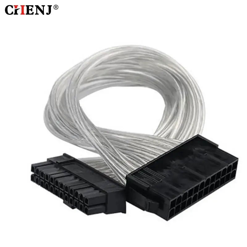 

24 Pin PSU Power Supply Extension Cable 30cm 20+4 Pin Tinned Copper Supply Male To Female ATX Mining For Computer Adaptor