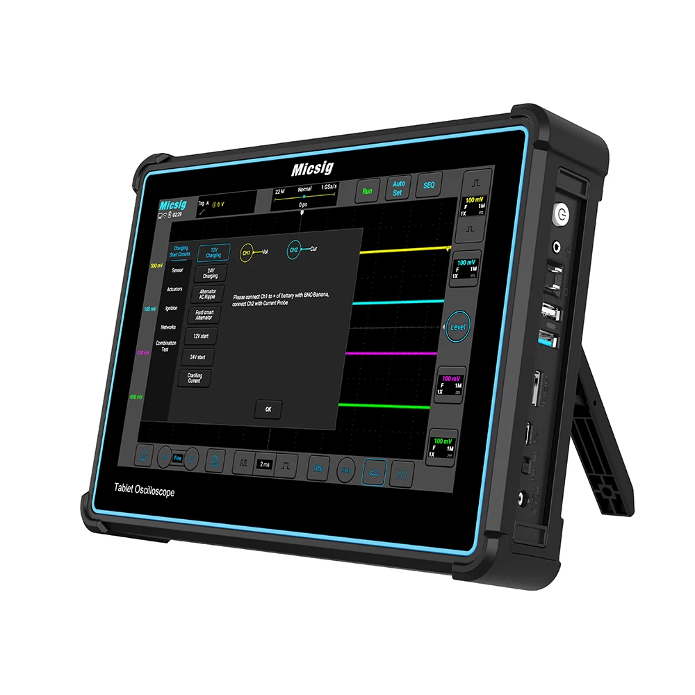 

Micsig ATO3004 Digital Oscilloscope Automotive 300MHz 220Mpts Portable Oscilloscopes touchscreen Table Diagnostic Oscilloscope