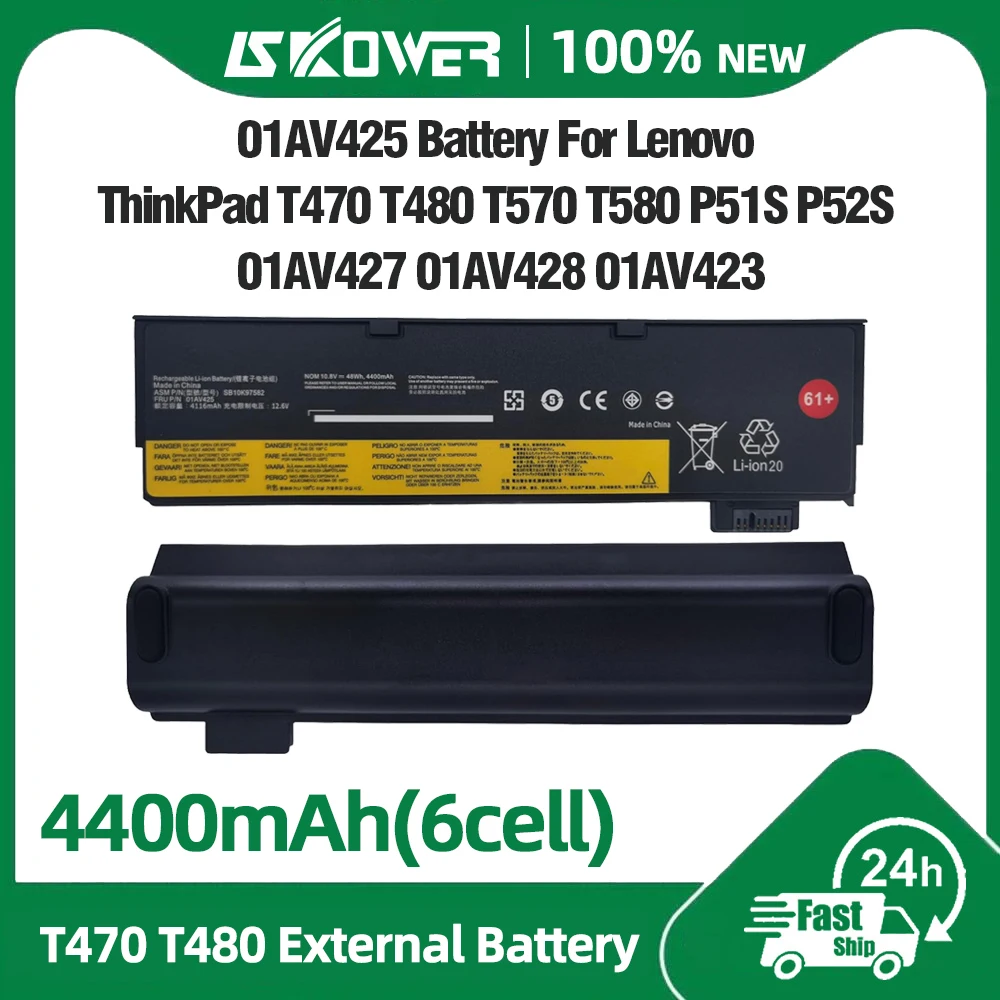 Фото Внутренняя батарея SKOWER 01AV421 для Lenovo ThinkPad T470 T480 T570 T580 TP25 01AV489 01AV420 01AV419 01AV425 01AV427 01AV428 №2