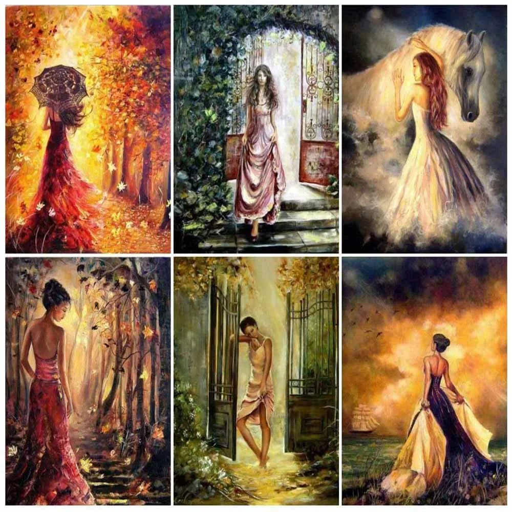 

5D DIY Square/Round Diamond Painting Girl Picture of Rhinestones Diamond Embroidery Full Display Mosaic Cross Stitch Home Decor