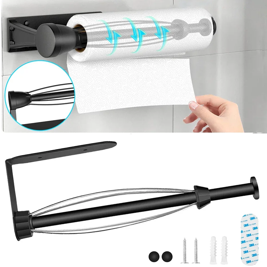 

Держатель для бумажных полотенец из нержавеющей стали, диспенсер для одноразовых полотенец с амортизирующим эффектом для кухни и ванной ко...