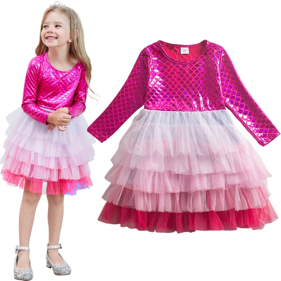 

Infant Girl Princess Dress Spring Autumn Birthday Party Tutu Vestidos Kids Children Christmas Costumes