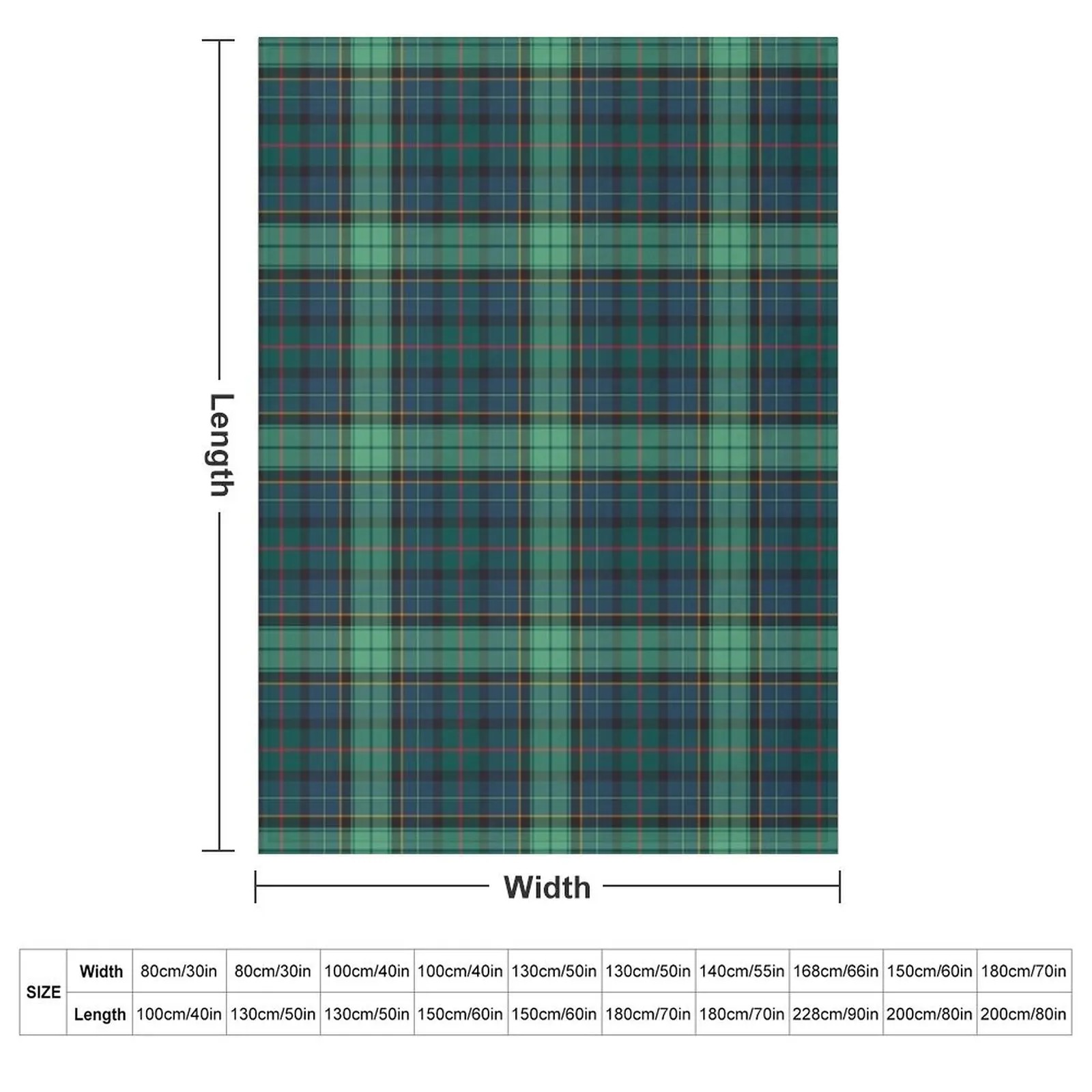 Одеяло Leinster Green Irish Tartan очень большое постельное белье идеи подарков на день