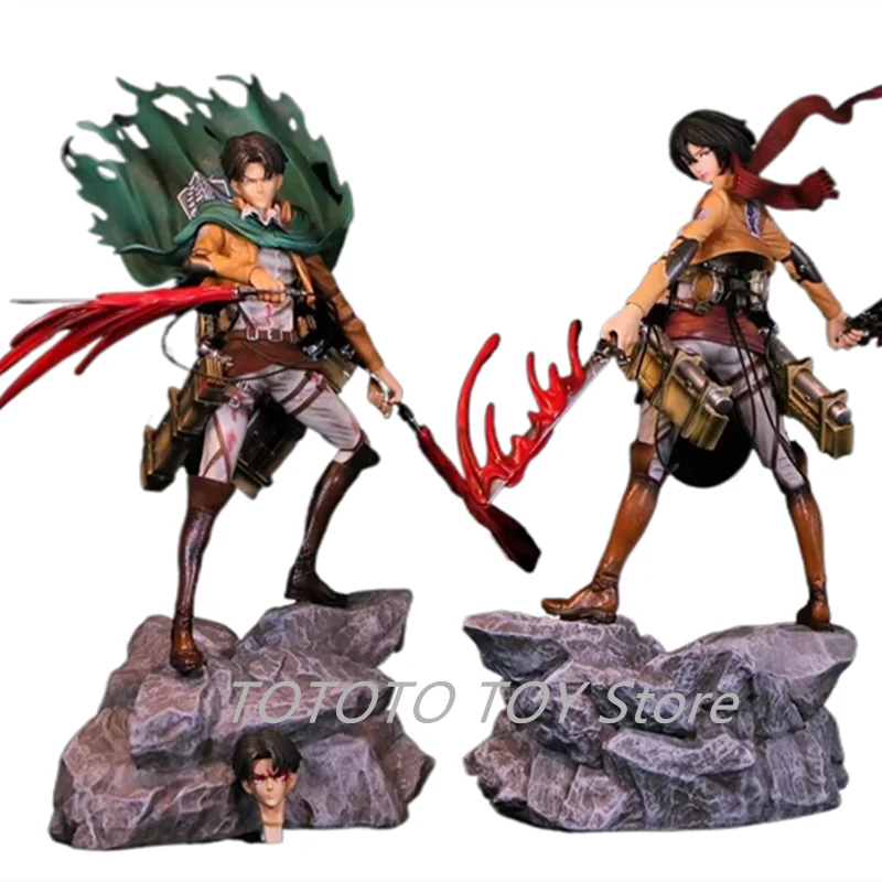 

Anime Attack on Titan Figure Shingeki no Kyojin Levi Mikasa Ackerman PVC Action Figure Toy GK Game Statue Collection Model Doll