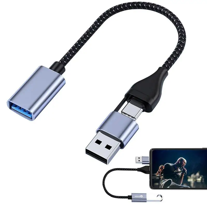 

Cable Adapter | 2 In-1 USB Type C Male To USB 3.0 Female OTG Cable | 5Gbps Ultra-High-Speed ​​Data Transmission USB Ad