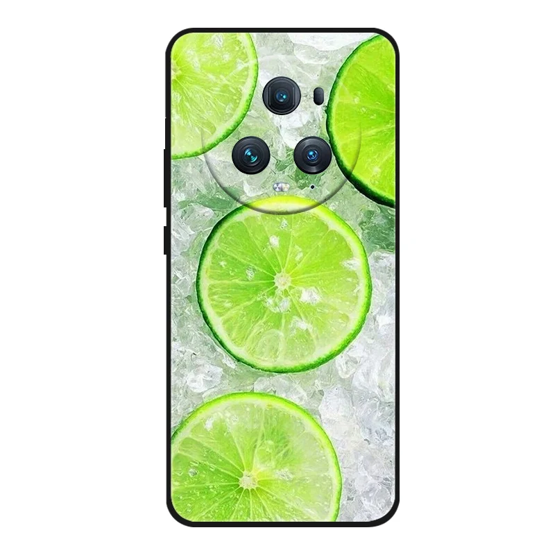 Фото Чехол для телефона Honor Magic 5 Pro, задняя крышка из черного силикона с милым мультяшным котом для Honor Magic5 Pro №5