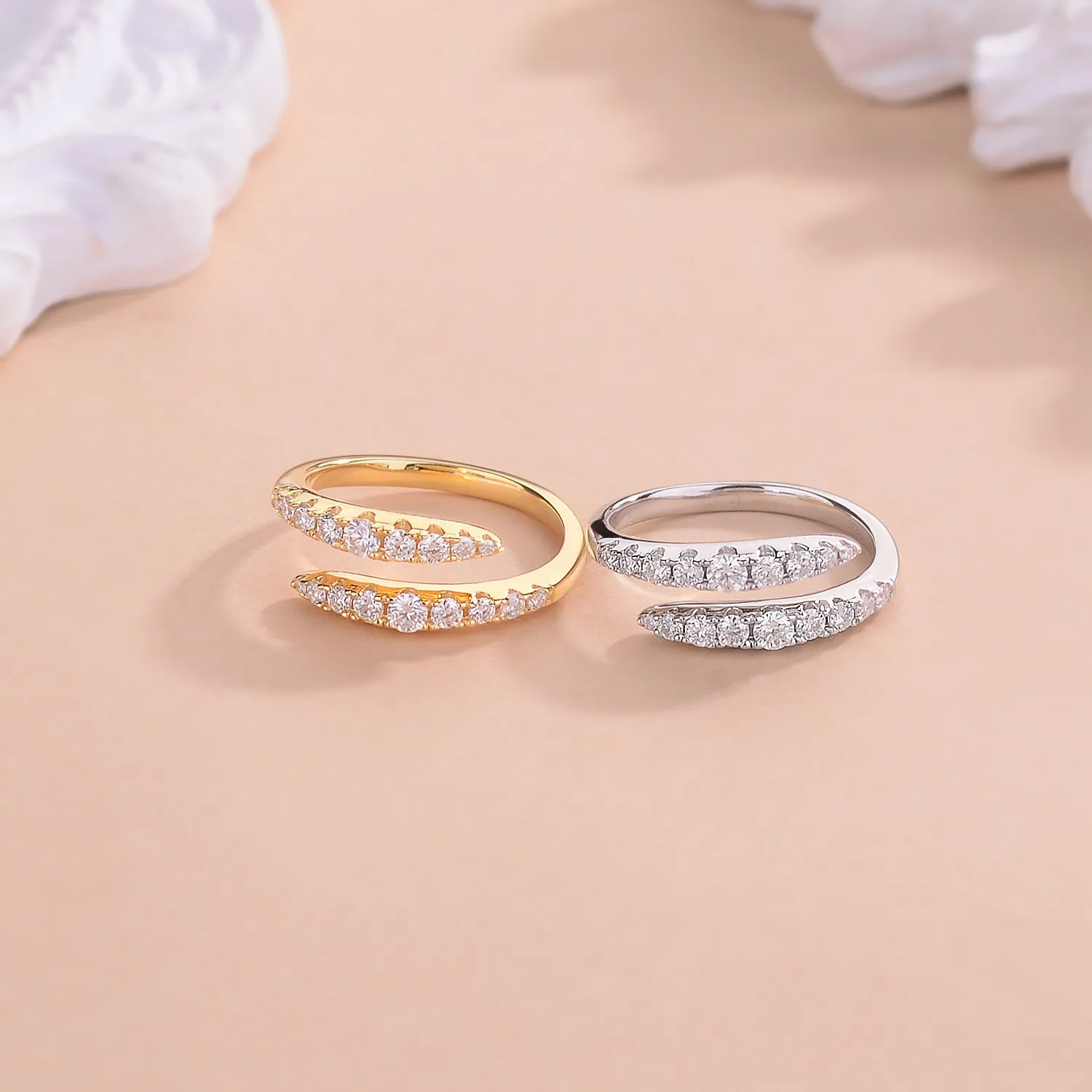 R3-0216 Lefei модное роскошное трендовое классическое кольцо с белым муассанитом и