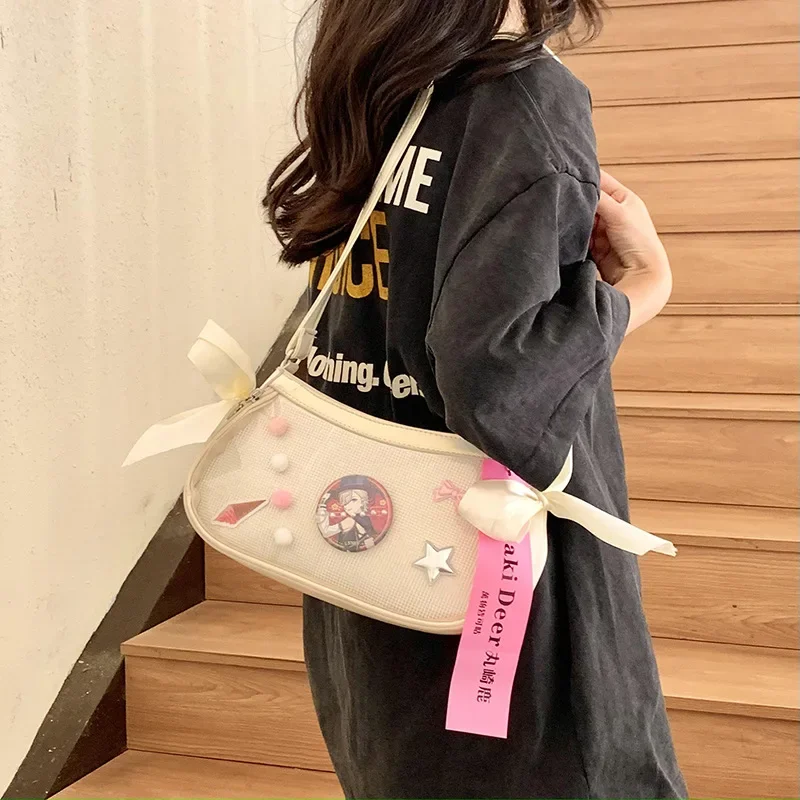 Ins на шнуровке с бантом Ita Bolsos Mujer японская кавайная сумка студенческие сумки