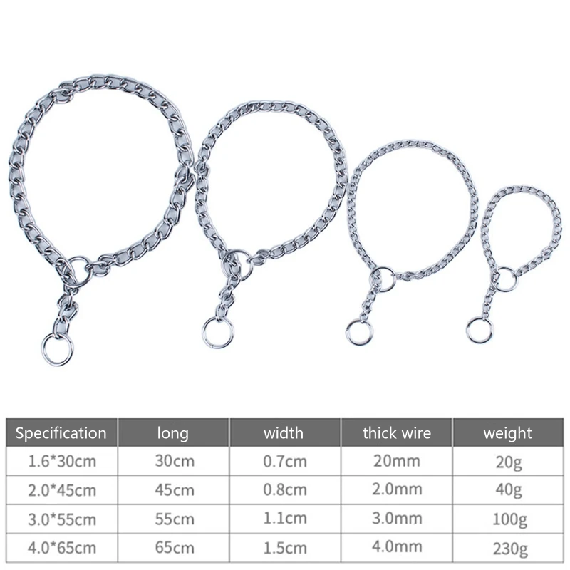 Y1UB ошейник для собак из нержавеющей стали железная цепочка-чокер металлические