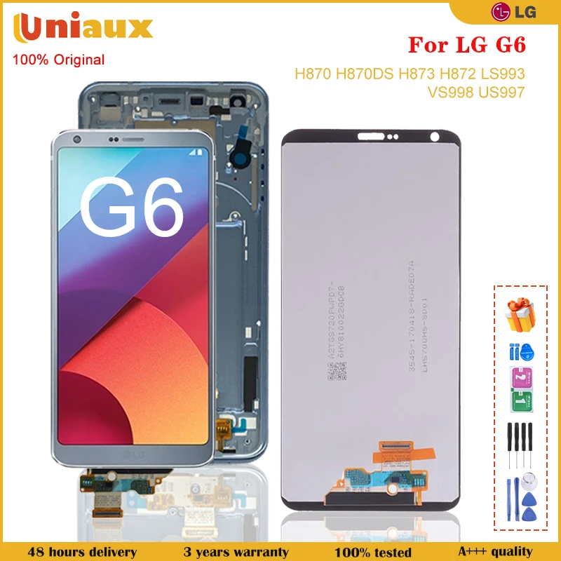 ЖК-дисплей 5 7 дюйма для LG G6 сенсорный экран H870 H870DS H872 LS993 VS998 US997 ЖК-экран с рамкой в