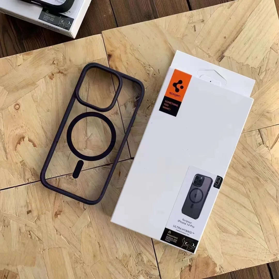Фото Ультрагибридный Магнитный чехол Spigen работает с IPhone 14, 13, 12 Pro Max, полный диапазон работы с чехлом IPhone 14 Plus №5
