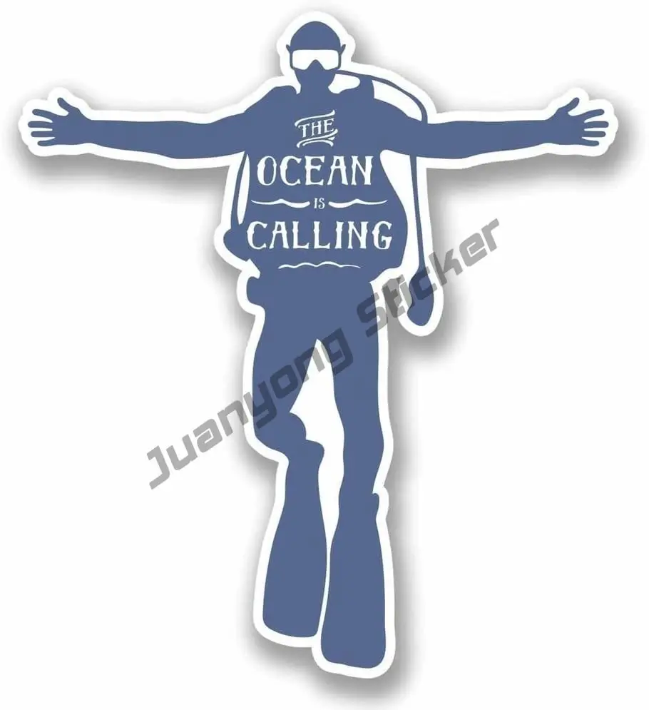 

Creative Stickers Scuba Ocean Is Calling Sticker Car Decal Premium Quality Vinyl Sticker Anime Car Accessories Anime Decal Car