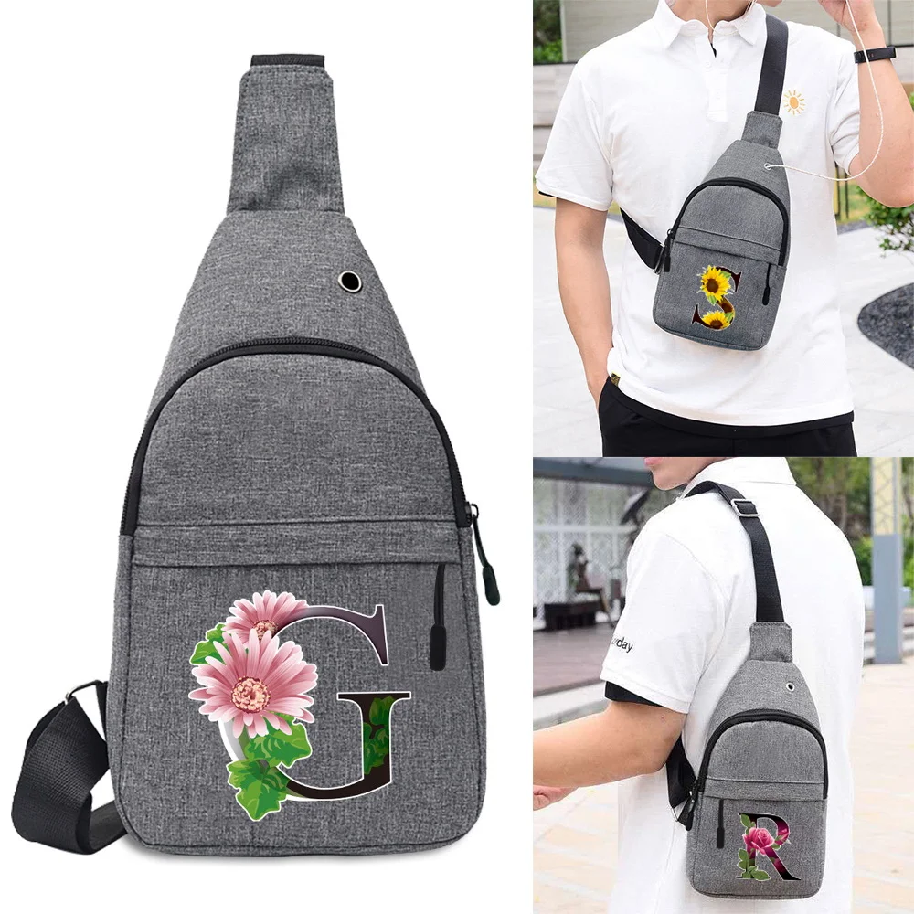 

Нагрудные сумки для женщин, сумочка на пояс с широким ремешком и цветочным принтом, 26 цветов, модные мессенджеры на молнии для мужчин