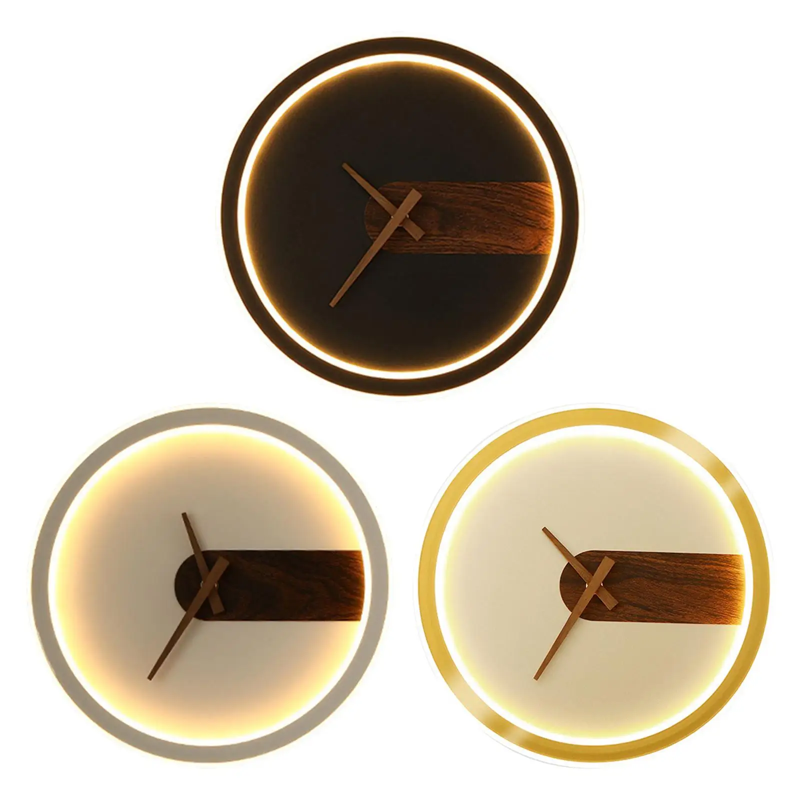 

Modern LED Wall Lamp Mute Clock for Home Decoration Bedroom Living Room