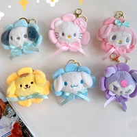 sanrio 12cm key chain hello kt kuromi melody cinnamoroll kawaii quality cartoon bag pendant gifts for girls friends childrens