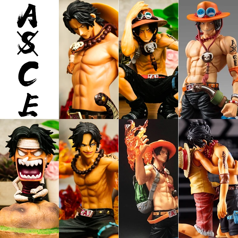 

One Piece Portgas D Ace Monkey Luffy Roronoa Zoro Battle Fire Action Toy Figurine Model Figma Figures Collectible PVC Gift