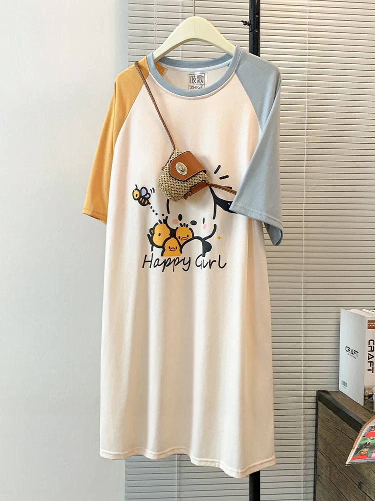 Женская ночная рубашка из чистого хлопка новинка 2024 летняя женская сорочка