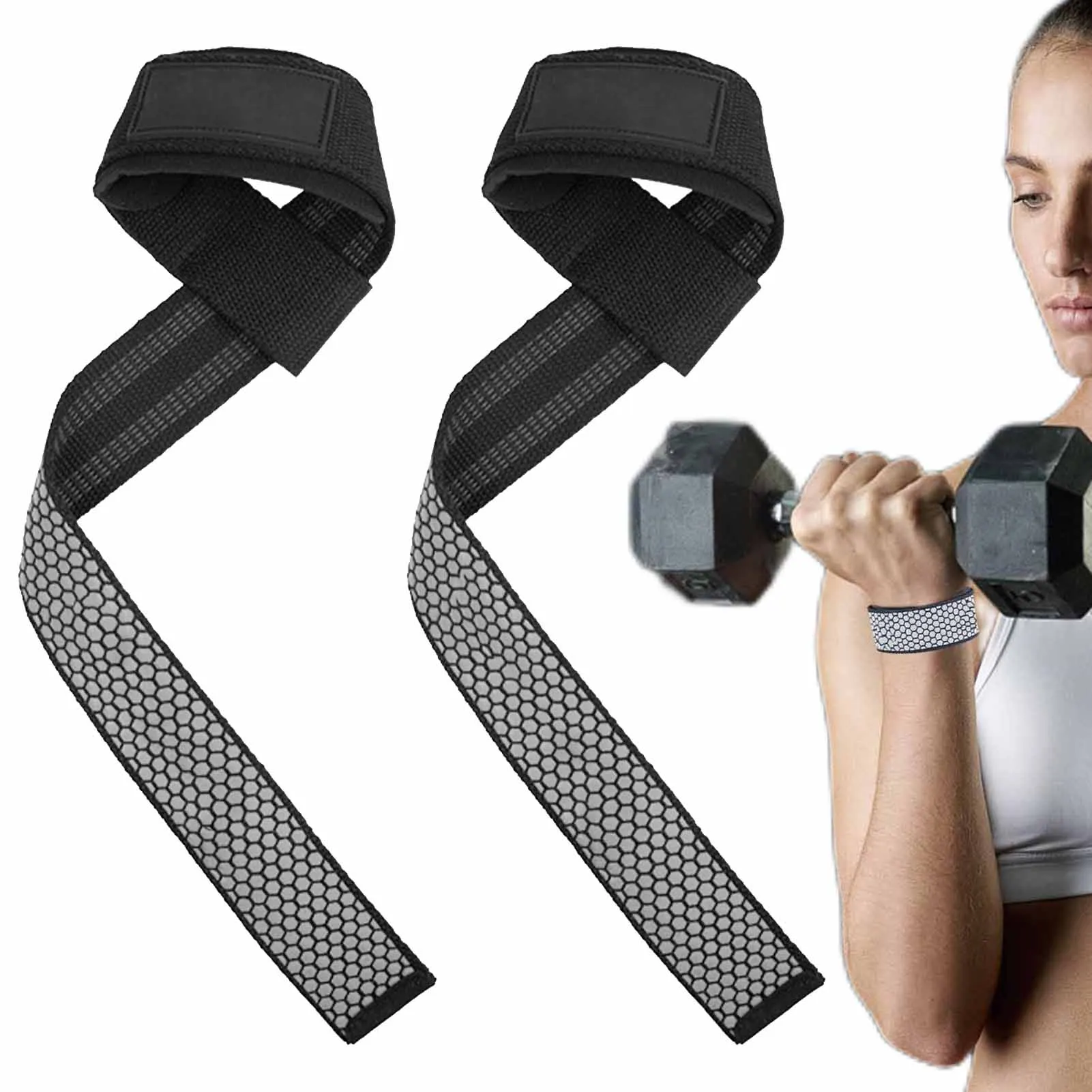 

Weight Lifting Wrist Straps | Lifting Straps for Weightlifting | Wrist Support Wraps with Buckle Design for Weightlifting Bodybu