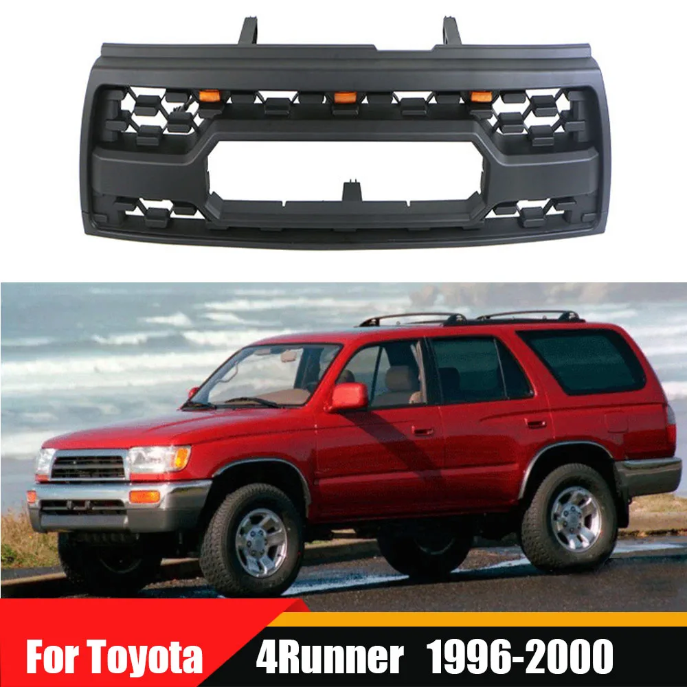 

For Toyota 4Runner 1996-2000 Car Accessories Facelift Front Bumper Mesh Trims Cover Mask Grill Racing Grills With Led Grille Fit