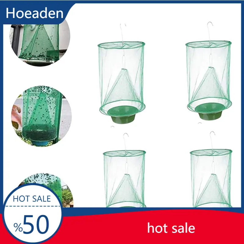 

Reusable Hanging Fly Catcher Garden Fly Insect Trap Folding Insect Bug Catching Cage Hanging Flycatcher For Home Outdoor
