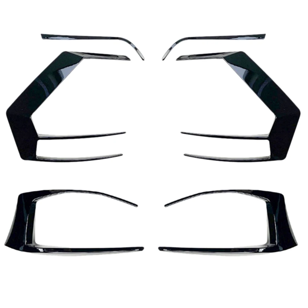 

For Golf 7 MK7 GTD R400 2012 2013 2014 2015 Auto Black Rear Bumper Splitter Canard Rear Spoiler Fog Lamp Trim